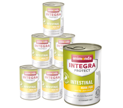 animonda INTEGRA PROTECT Nassfutter für Hunde Intestinal, Huhn pur, 6 x 400 g