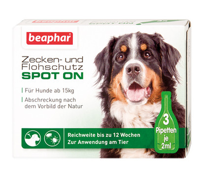 beaphar Zecken- & Flohschutz SPOT-ON für Hunde, 3x2 ml