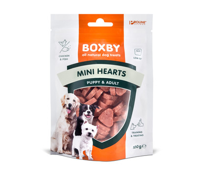 Boxby Mini Hearts, Hundesnack, 100 g