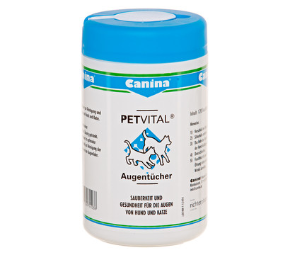 Canina® Petvital Augentücher für Hunde und Katzen, 120 Stück