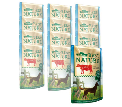 Dehner Best Nature Nassfutter für Hunde Adult, 12 x 150 g