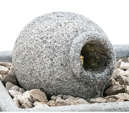 Dehner Granit-Gartenbrunnen Vaso, ca. H57 cm