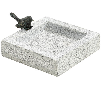 Dehner Granit-Vogeltränke, ca. B25/H6,5/T25 cm