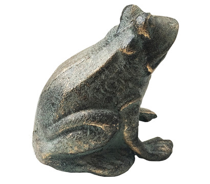 Dehner Gusseisen Frosch Antik, 11,5 x 10,5 x 12,5 cm