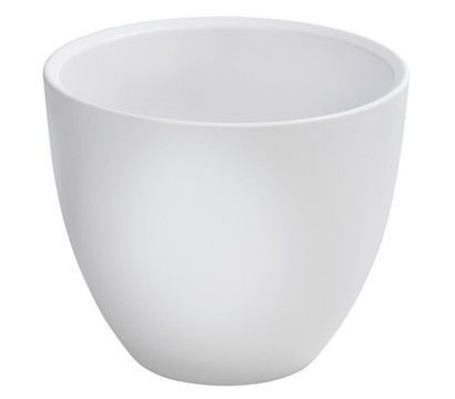 Dehner Keramik-Übertopf Carlotta, konisch, weiß, ca. Ø21,5 cm