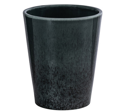 Dehner Keramik-Übertopf Medina, konisch, dunkelgrün, ca. Ø13 cm