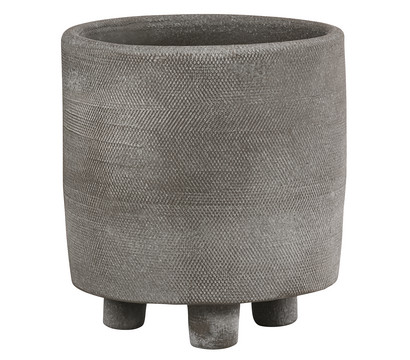 Dehner Keramik-Übertopf Milo, rund, grau