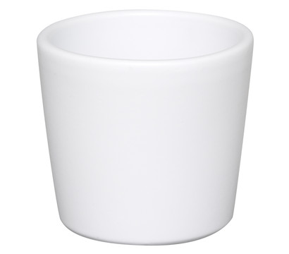 Dehner Keramik-Übertopf, rund, weiß, ca. Ø7 cm