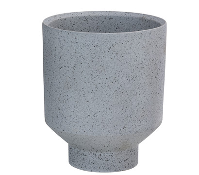 Dehner Keramik-Übertopf Sky, konisch, grau, ca. Ø13,5 cm