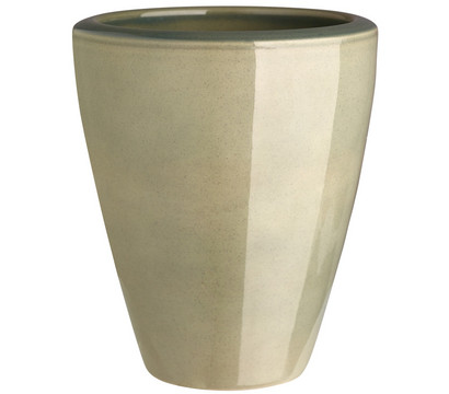 Dehner Keramik-Übertopf Zoey, konisch, grün, ca. Ø14 cm