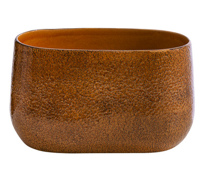 Dehner Keramik-Jardiniere Gideon, oval, honiggelb, ca. B28/H16/T16 cm