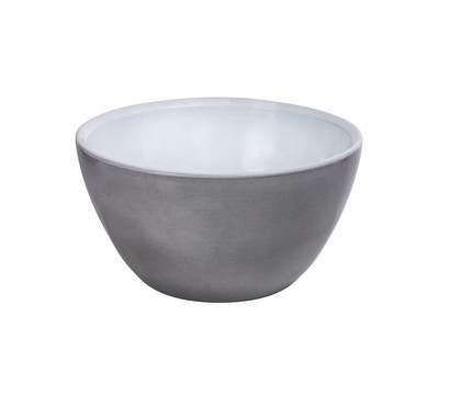 Dehner Keramik-Schale Lima, rund, hellgrau, ca. Ø17/H9,5 cm
