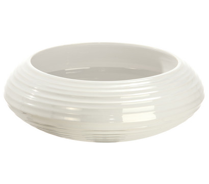 Dehner Keramik-Schale Lustrinado, bauchig, weiß