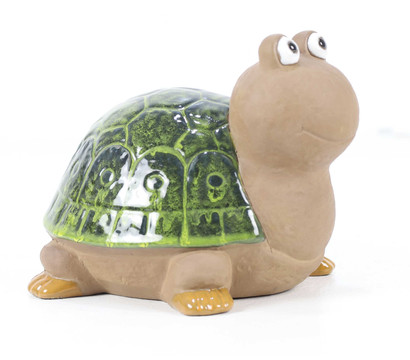 Dehner Keramik-Schildkröte, grün, ca. H19 cm