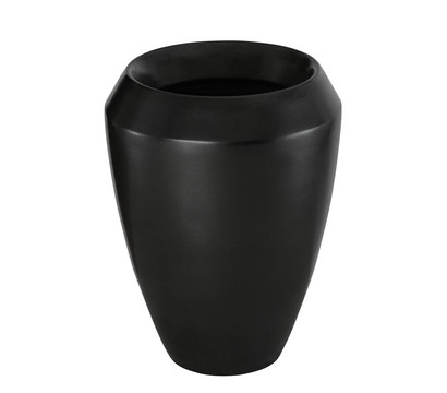 Dehner Keramik-Vase Liliana, bauchig, dunkelgrau
