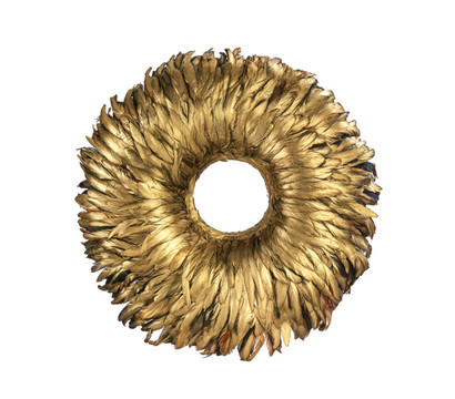 Dehner Kranz Bantam Feather, gold, ca. Ø60 cm