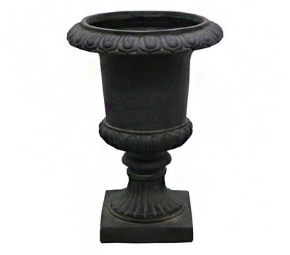 Dehner Leichtbeton-Pokal Clayfibre, antik-schwarz, Ø 38 cm