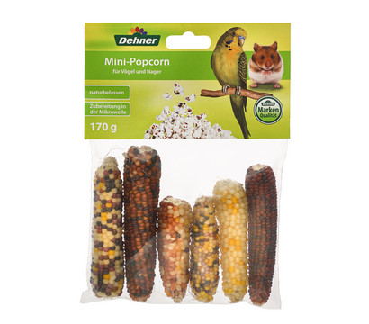 Dehner Nagersnack Mini-Popcorn für Vögel und Nager, 170g