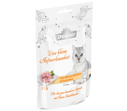 Dehner Premium Lovely Katzensnack Eine kleine Aufmerksamkeit, 50 g