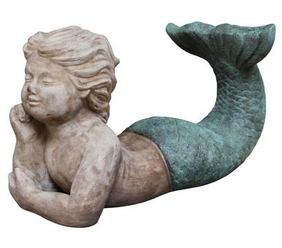 Dehner Terrakotta-Meerjungfrau, ca. B43/H25/T21 cm