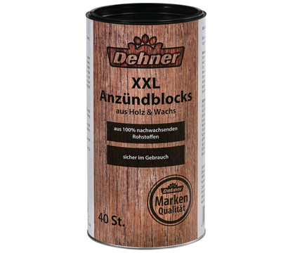 Dehner XXL Anzündblocks, Holz, 40 Stk.