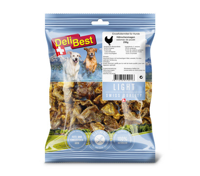 DeliBest Light Hundesnack Hähnchenmägen, 250 g