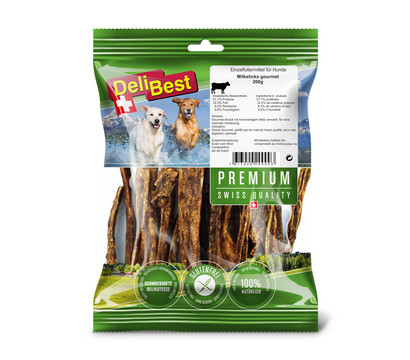 DeliBest Premium Hundesnack Milk-Sticks Rindereuter, 200g
