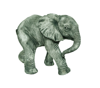 Denscho Stein-Elefant laufend, ca B42/H34/T25 cm