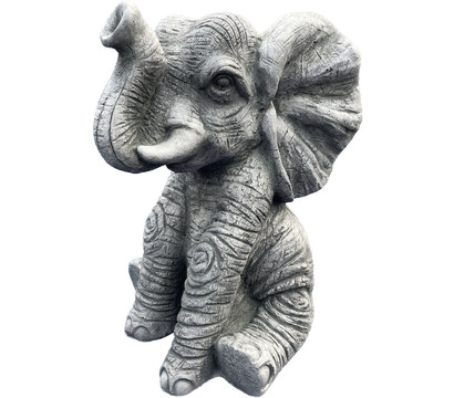 Denscho Steinfigur Lustiger Elefant, ca. H30 cm