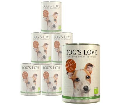 DOG'S LOVE Nassfutter Bio, 6 x 400 g