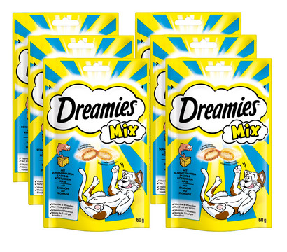 Dreamies™ Katzensnack Mix Lachs & Käse, 6 x 60 g