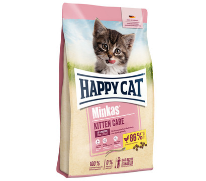 Happy Cat Trockenfutter für Katzen Minkas Kitten Care, Geflügel, 10 kg