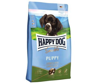 Happy Dog Trockenfutter für Hunde Sensible Puppy, Lamm & Reis
