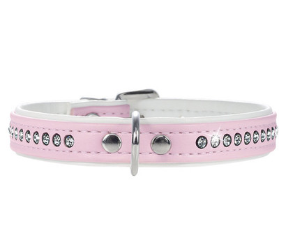 HUNTER® Hundehalsband Modern Art Luxus, rosa/weiss
