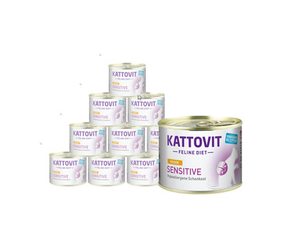 KATTOVIT Feline Diet Nassfutter Sensitive, 12 x 185 g