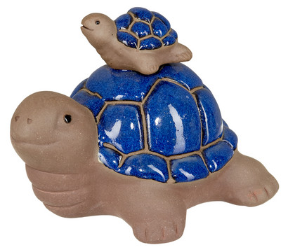 Keramik-Schildkröte mit Baby