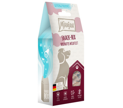 MjAMjAM® Hundesnack Snack-Box herzhaftes Wildfilet, Adult, 70 g