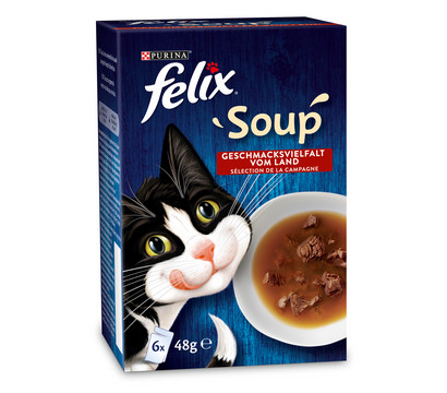 PURINA felix® Katzensnack SOUP Geschmacksvielfalt vom Land