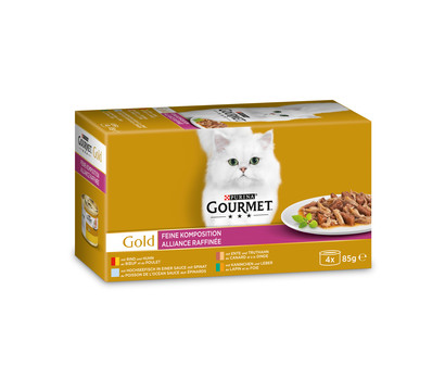 PURINA GOURMET™ Gold Nassfutter für Katzen Feine Komposition, 4 x 85 g