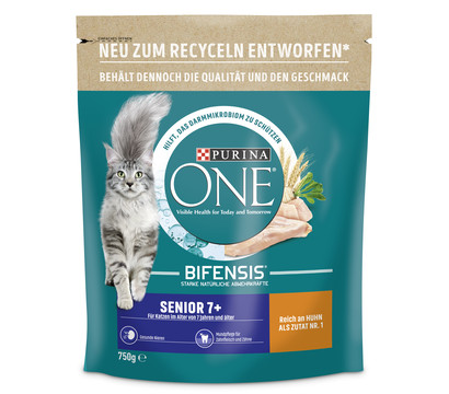 PURINA ONE® Trockenfutter für Katzen Senior 7+, Huhn