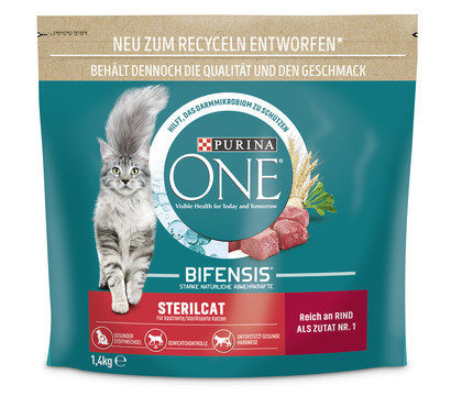 PURINA ONE® Trockenfutter für Katzen Sterilcat, Adult, Rind