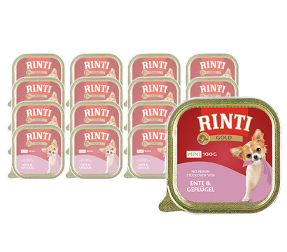 Rinti Gold Mini Nassfutter für Hunde, 16 x 100 g