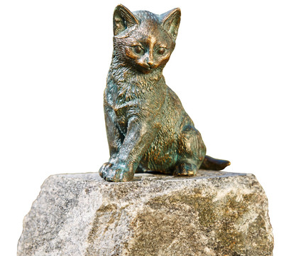 Rottenecker Bronze-Katze sitzend, 12 x 8 x 13 cm