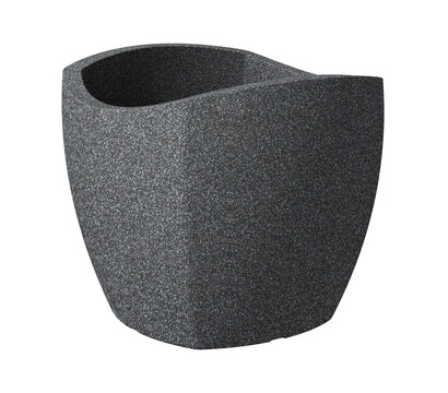 Scheurich Kunststoff-Topf Wave Globe Cubo, schwarz-granit