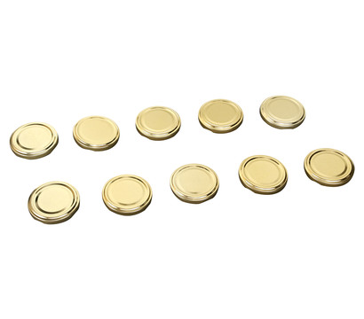 Schraubdeckel, gold, für Einkochgläser, Ø63 mm, 10er-Set