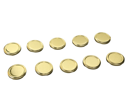 Schraubdeckel, gold, für Einkochgläser, Ø66 mm, 10er-Set