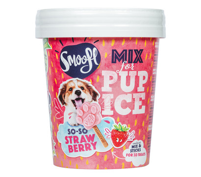 Smoofl Hundesnack Eis-Mix Welpen, Erdbeere