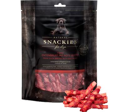 SNACKIES® Hundesnack Entenbrust mit Rote Beete