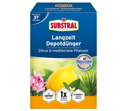 Substral Langzeit Depotdünger für Zitrus- & mediterrane Pflanzen, 750 g