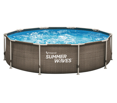 Summer Waves Active Frame Pool Rattan, braun
